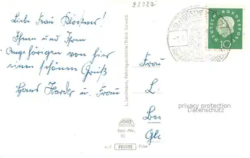 Behringersmuehle Panorama Blick ins Tal Felsen Behringersmuehle