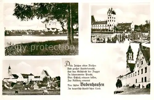 Babenhausen_Schwaben Uferpartie an der Iller Hofgarten Schloss Babenhausen Schwaben