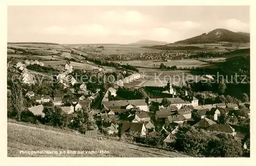 Philippsthal Panorama Blick auf Vacha Rhoen Philippsthal
