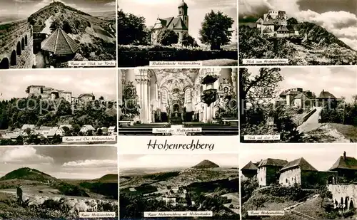 Hohenrechberg Ruine mit Blick zur Kirche Wallfahrtskirche Inneres Landschaftspanorama Hohenrechberg