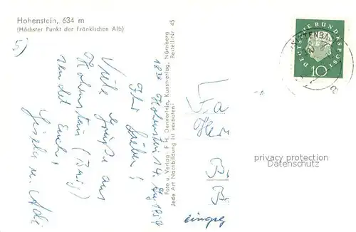 Hohenstein_Kirchensittenbach Ortsansicht mit Burg Hohenstein Hohenstein