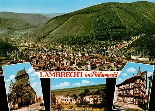 Lambrecht Panorama Klosterkirche Heim Volkshochschule Zunfthaus Fachwerkhaus Historisches Gebaeude Lambrecht