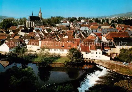 Meisenheim_Glan Stadtbild mit Kirche Wehr Meisenheim_Glan