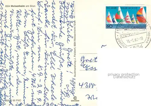 Meisenheim_Glan Stadtbild mit Kirche Wehr Meisenheim_Glan