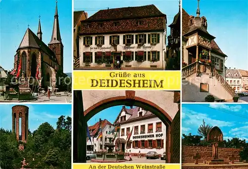 Deidesheim Teilansichten Kur  und Weinstadt Kirche Gasthaus Hotel Ruine Denkmal Deidesheim