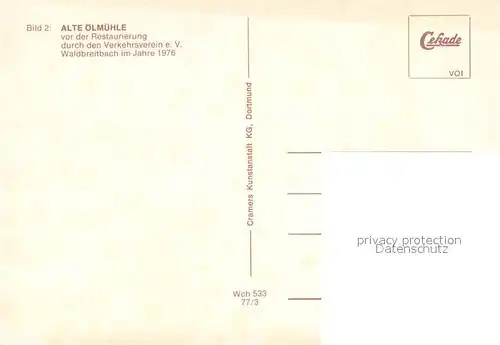 Waldbreitbach_Wied Panorama Wiedtal Alte oelmuehle Wiedbruecke Marktplatz Brunnen Waldbreitbach Wied