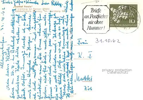 Ramsen_Pfalz Gasthof Forelle Eiswoog Stausee Ramsen Pfalz