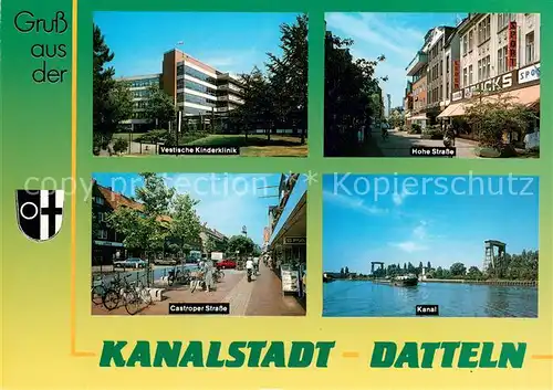 Datteln Kinderklinik Hohe Strasse Castroper Strasse Kanal Binnenschifffahrt Datteln