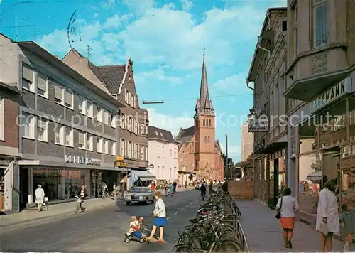 Gronau_Westfalen Neustrasse und evangelische Stadtkirche Gronau_Westfalen