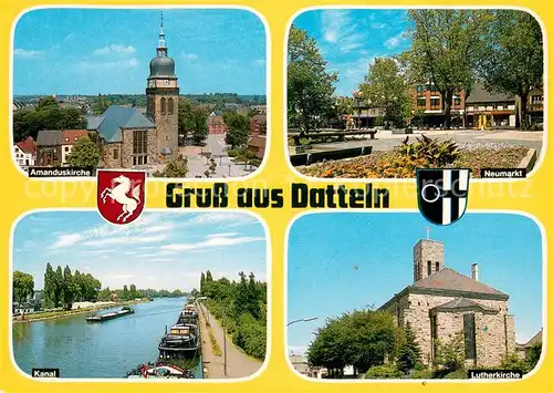 Datteln Amanduskirche Neumarkt Lutherkirche Kanal Binnenschifffahrt Datteln