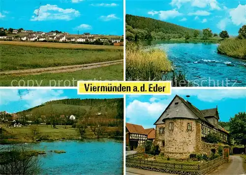 Viermuenden Panorama Erholungsort Partie an der Eder Altes Haus Viermuenden