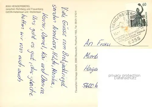 Hengersberg Ozon Hallenbad und Wellenbad Freibad Ortsmotiv mit Kirche Partie am Fluss Bayerischer Wald Hengersberg