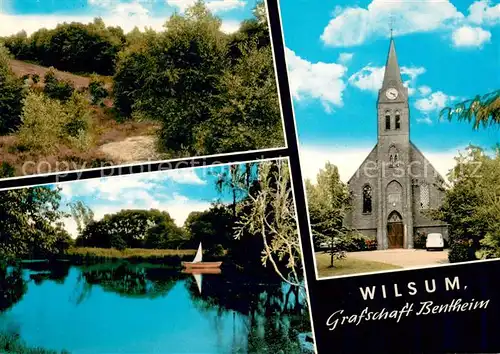 Wilsum Landschaftspanorama Teich Kirche Wilsum