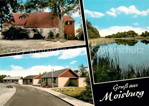 Moisburg Feldsteinkirche Wohnsiedlung Partie am See Moisburg