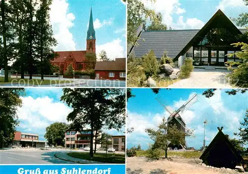 Suhlendorf Teilansichten Kirche Windmuehle Suhlendorf