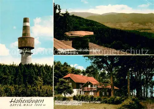 Neukirchen_Heilig_Blut Sender Hohenbogen Blick vom Burgstall zum Kaitersberg Forsthaus Unterkunftshaus Neukirchen_Heilig_Blut