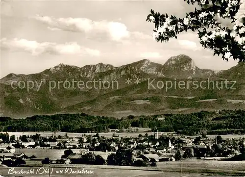 Bruckmuehl_Rosenheim Panorama mit Blick zum Wendelstein Bayerische Alpen Bruckmuehl Rosenheim