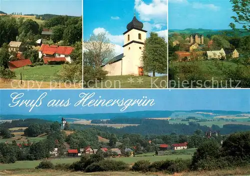 Heinersgruen Teilansichten Kapelle Sankta Clara Schloss Panorama Heinersgruen