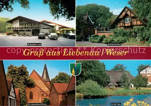 Liebenau_Nienburg Hotel Schweizer Lust Schloss Eickhof An der Aue St. Laurentius Kirche Liebenau Nienburg