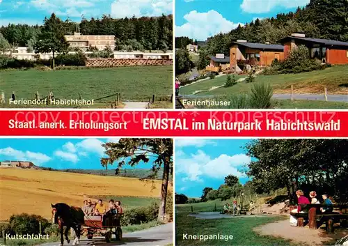 Sand_Emstal Feriendorf Ferienhaeuser Kutschfahrt Kneippanlage Naturpark Habichtswald Sand_Emstal