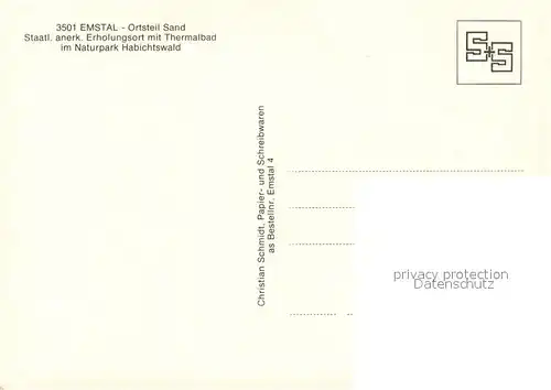 Sand_Emstal Ferienhaeuser Kirche Erholungsort im Naturpark Habichtswald Fliegeraufnahme Sand_Emstal