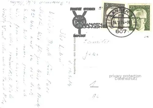 Langen_Hessen Brunnen Altstadt Stumpfer Turm Spitzer Turm Oberlinden Einkaufszentrum Hochhaeuser Langen Hessen