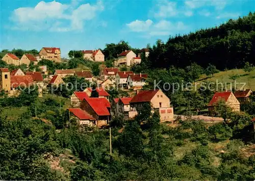 Buchklingen_Odenwald Ansicht mit Gasthaus Gruener Baum Buchklingen Odenwald