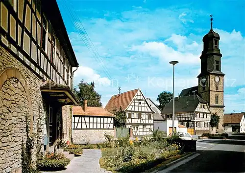 Rodenbach_Hanau Partie am alten Rathaus Fachwerkhaeuser Altstadt Rodenbach Hanau