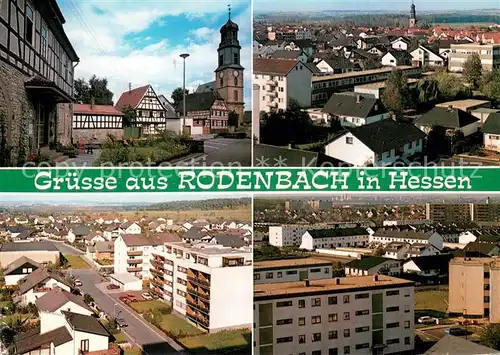 Rodenbach_Hanau Altstadt Fachwerkhaeuser Rathaus Stadtpanorama Wohnsiedlungen Rodenbach Hanau