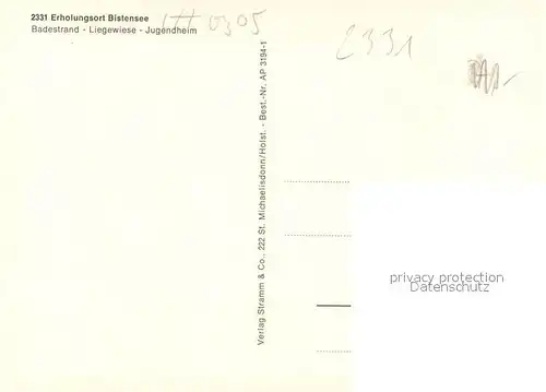 Bistensee Badestrand Liegewiese Jugendheim Bistensee