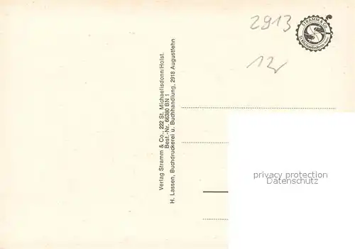 Augustfehn Kirche Haeuserpartie Kanal Augustfehn