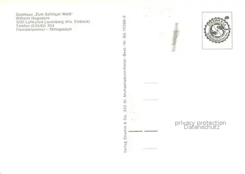 Lauenberg Gasthaus Zum Sollinger Wald Haeuserpartie am Bach Lauenberg