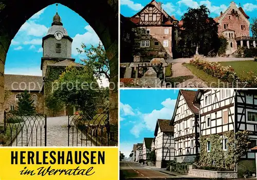 Herleshausen Motive Altstadt Fachwerkhaeuser Gut Schloss Herleshausen