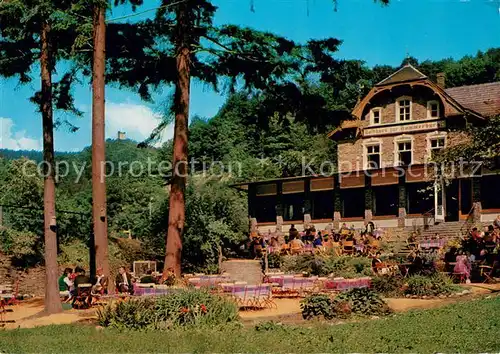 Ruedesheim_Rhein Waldhotel Cafe Restaurant Kammerburg Terrasse Ruedesheim Rhein