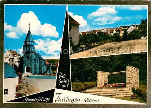 Fussingen Sommerfrische Erholungsort Kirche Ehrenmal Kriegerdenkmal Fussingen