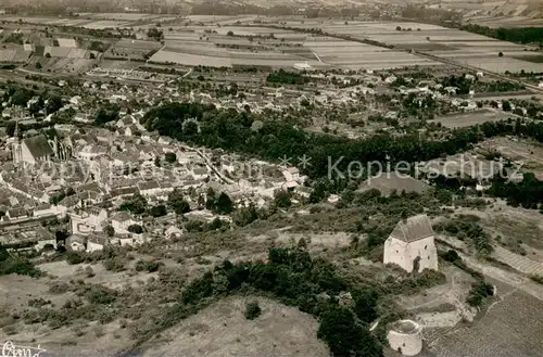 Saint Julien du Sault Vue aerienne La Chapelle de Vauguilain et les Ruines du Chateau Panorama sur la Ville Saint Julien du Sault