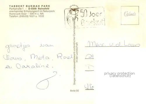 Reinsfeld_Hunsrueck Tabbert Burmah Park Badesee Tennisplatz Reinsfeld Hunsrueck