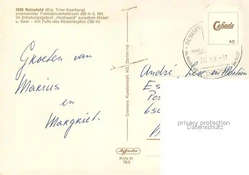 Reinsfeld_Hunsrueck Panorama Spielplatz Campingplatz Badesee Reinsfeld Hunsrueck