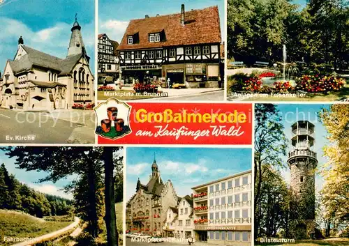 Grossalmerode Ev Kirche Marktplatz Brunnen Anlagen am Felsenkeller Fahrbachtal Marktplatz Rathaus Bilsteinturm Grossalmerode