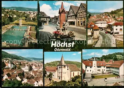 Hoechst_Odenwald Schwimmbad Brunnen Strasse Ortsansicht Kirche  Hoechst_Odenwald