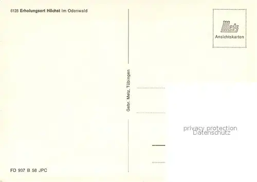 Hoechst_Odenwald Schwimmbad Brunnen Strasse Ortsansicht Kirche  Hoechst_Odenwald