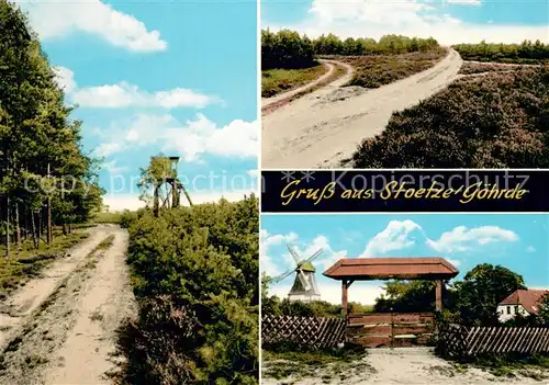 Stoetze Hochsitz Landschaftspartie Windmuehle Stoetze
