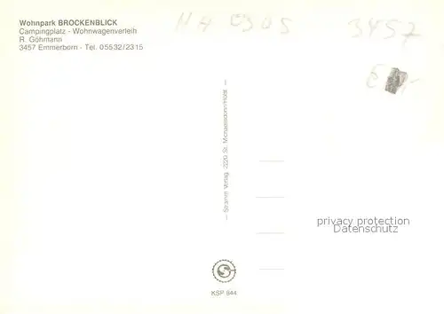 Emmerborn Wohnpark Brockenblick Campingplatz Pool Waldpartie Emmerborn