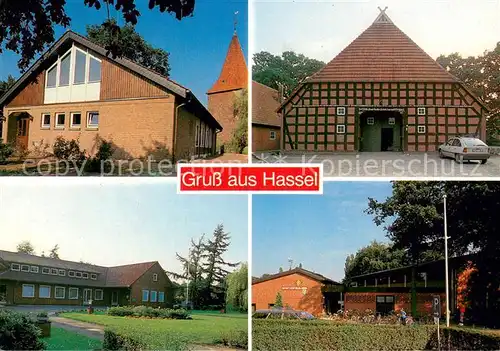 Hassel_Celle Kirche Schule Fachwerkhaus Sportzentrum Hassel_Celle