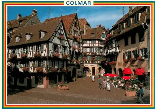 Colmar_Haut_Rhin_Elsass Fachwerkhaeuser am Eingang der Haendler Strasse Colmar_Haut_Rhin_Elsass
