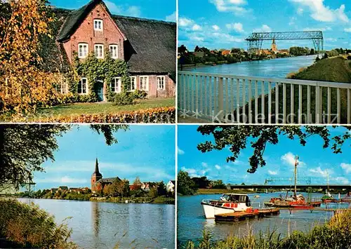 Osten_Oste Gehaeft Bruecke Kirche Bootspartie Osten_Oste