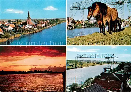 Osten_Oste Kirche Schwebefaehre Pferde Panorama Osten_Oste