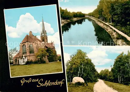 Suhlendorf Kirche Kanal Waldweg Suhlendorf