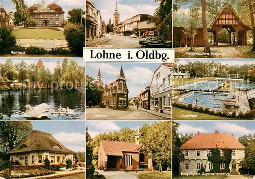 Lohne Rathaus Marktplatz Freilichtbuehne Eingang Muehlenteich Marktstr Waldbad Burggarten St Annaklus Burg Hopen Jugendherberge Lohne