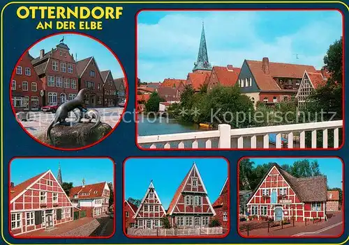 Otterndorf_Niederelbe Kranichhaus Elbepartie Kirche Rathaus Vosshaus Bullischer Speicher Otterndorf Niederelbe